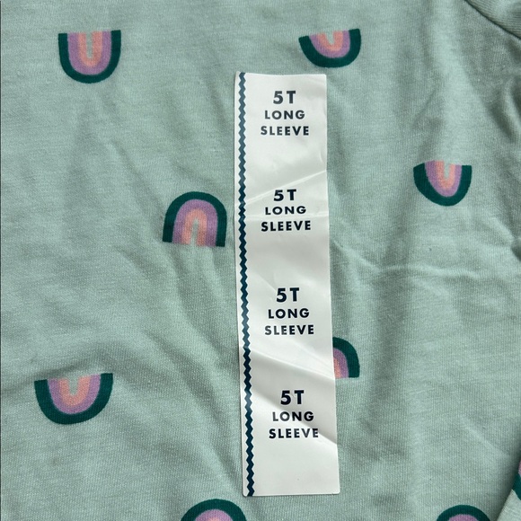 FREE * NWT Mint Rainbow Long Sleeve Shirt - Picture 2 of 5